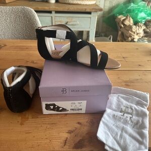 Black Sandal New in‎ box suede gladiator women’s